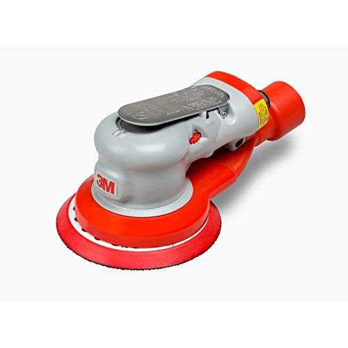 3M Elite Central-Vacuum-Ready Random Orbital Sander - Pneumatic Palm Sander - For Wood, Composites, Metal - 5 '' x 3/16 '' Orbit - 28506