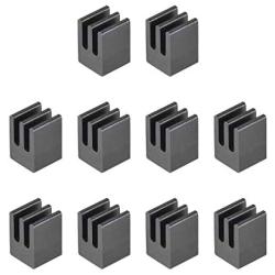 uxcell Electronics Cooler Heatsink for MOS GPU IC Chip Black 7 x 7 x 10 mm 10pcs