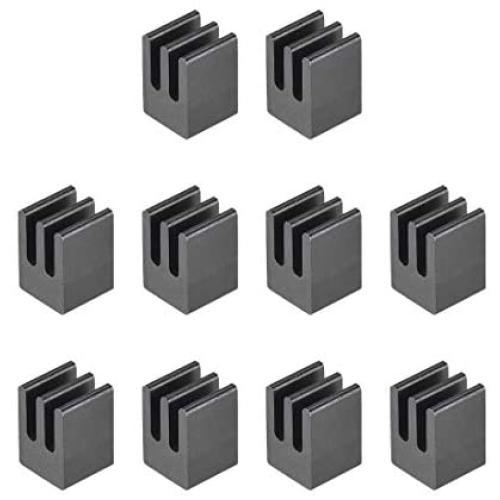 uxcell Electronics Cooler Heatsink for MOS GPU IC Chip Black 7 x 7 x 10 mm 10pcs