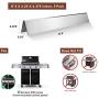 QuliMetal 7620 17.5 Inches Flavor Bars for Weber Genesis 300 Grill Parts, Genesis E310 E320 E330 S310 S330 EP-310 EP-320 EP-330 Grills (with Front Control Knobs), Stainless Steel Heat Plate