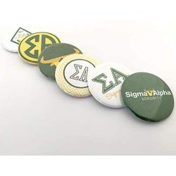 Sigma Alpha Set of 6 Pin-Back Buttons