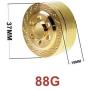 Ky-RC 1/10 1/8 RC Car Climber Hub Brass Counterweight,Suitable for 1.9 Metal Hub 2.2 Metal Hub Scx10 Trx4 Axial SCX10 II 90046 90047(2pcs) (88g(1pcs))