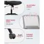 Office Chair Ergonomic Desk Task Chair Mesh Computer Chair Mid-Back Mesh Home Office Swivel Chair Modern Executive Chair with Wheels Armrests Lumbar Support (Grey) Office Chair Ergonomic Desk Task Chair Mesh Computer Chair Mid-Back Mesh Home Office Swivel Chair Modern Executive Chair with Wheels Armrests Lumbar Support (Grey)