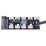 SMAKNÂ PC Fan HUB Temperature-Controlled Supports 10 Ports 12V 3pin / 4pin Fan Cable SATA-Port Power