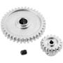 Hobbypark Metal Diff Main Gear 38T & Motor Pinion Gear 17T for RC 1/18 WLtoys A959 A949 A969 A979 Replacement of A949-24 RC Car Buggy Upgrade Parts