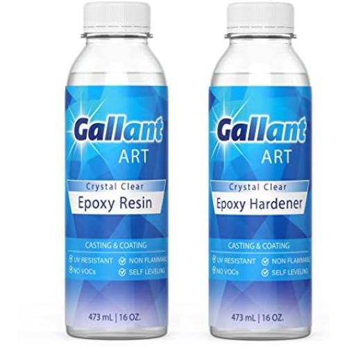 Epoxy Resin - Crystal Clear - Premium Artist Resin for Casting and Coating (32 oz.)