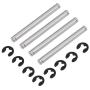 Front/Rear Aluminum Suspension A Arms Upgrade Parts 3655X for Traxxas 1/10 Slash 4x4 Stampede VXL 4WD RC Car