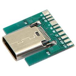 CY DIY 24pin USB 3.1 Type C Female Socket Connector SMT Type with PC Board