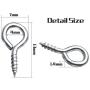 BronaGrand Small Eye Hooks,100pcs 13x7mm Mini Eye Pins Eye Screw Hooks Metal Eyelets Screw Eye Lags for Resin Jewelry Bead Plastic Wood