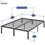 Olee Sleep 18'' Heavy Duty Queen Steel Slat, No Box Spring Needed, Black Olee Sleep 18'' Heavy Duty Queen Steel Slat, No Box Spring Needed, Black