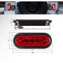 Partsam 2Pcs 6 Inch Oval Trailer Tail Lights Red 10 LED, 6'' Inch Red Oval Led Stop Turn Tail Lights Sealed with Lights, Grommets and Wire Pigtails for Truck Trailer (Turn, Stop, Brake and Tail Light)