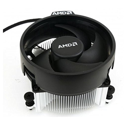 AMD Wraith Spire Socket AM4 4-Pin Connector CPU Cooler with Copper Core Base & Aluminum Heatsink & 3.81-Inch Fan with Cooler Master Thermal Paste/Thermal Compound Kit