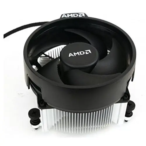 AMD Wraith Spire Socket AM4 4-Pin Connector CPU Cooler with Copper Core Base & Aluminum Heatsink & 3.81-Inch Fan with Cooler Master Thermal Paste/Thermal Compound Kit