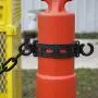 Houseables Plastic Chain, Safety Barrier, 124 Foot, 2'' Links, Light Weight, UV Protected, Accessory for Crowd Control, Queue Line, Decoration, Chains Link Fence (Black)
