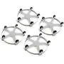 4) Extra Heavy Duty 55 Gallon Drum Dolly Dollies Swivel Casters Steel Frame Non Tip 1250 lbs 5 Wheel