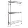 Kemanner Heavy Duty Rolling Garment Rack 3-Tiers Wire Shelving W/ Double Rods & Lockable Wheels & 1 Pair Side Hooks - Hold Up to 400Lbs (Gray, 2Rod 2Hook) Kemanner Heavy Duty Rolling Garment Rack 3-Tiers Wire Shelving W/ Double Rods & Lockable Wheels & 1 Pair Side Hooks - Hold Up to 400Lbs (Gray, 2Rod 2Hook)