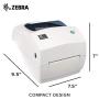 Zebra GC420t Thermal Transfer Desktop Printer Print Width of 4 in USB Serial and Parallel Port Connectivity GC420-100510-000