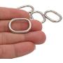 BIKICOCO 4/5 Metal Oval Ring Buckle Loops Non Welded for Leather Purse Bags Handbag Straps, Silver - Pack of 20