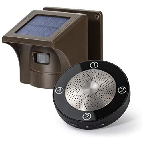 1/2 Mile Long Range Solar Wireless Driveway Alarm Outdoor Weather Resistant Motion Sensor & Detector-Security Alert System-Monitor & Protect Outside Property,No Need to Replace Battery