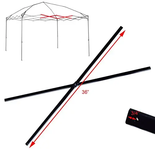 for Coleman 12 x 12 Straight Leg Instant Canopy Gazebo 36'' Middle Truss Bars Replacement Parts Frame Repair (Black)