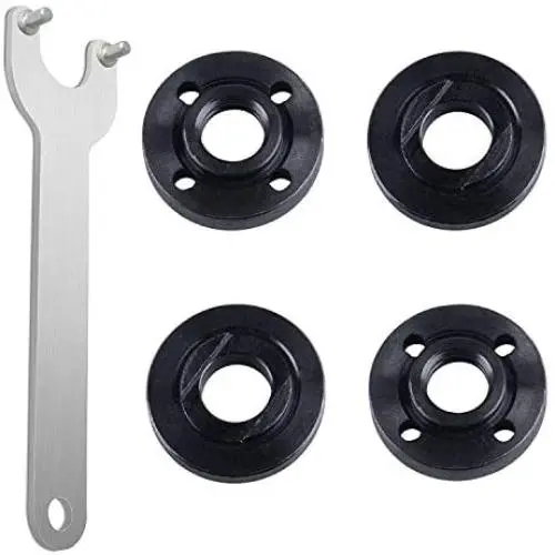 Grinder Angle Spanner Wrench Flange Nut Compatible With Dewalt Milwaukee 193465-4 Bosch Black Decker Ryobi 4.5'' 5'' 5/8-11 Parts Grinder Angle Spanner Wrench Flange Nut Compatible With Dewalt Milwaukee 193465-4 Bosch Black Decker Ryobi 4.5'' 5'' 5/8-11 Parts
