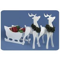 Woodworking Project Paper Plan to Build Proud Reindeer and Sleigh Combo