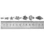 CCINEE Wholesale 100 Pieces Assorted Antique Charms Ocean Themed Sliver Pendants for Jewelry Making and Craft Making
