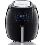 GoWISE USA 1700-Watt 5.8-QT 8-in-1 Digital Air Fryer with Recipe Book, Black