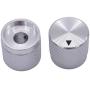Taiss/ 4pcs Silver color Aluminum Rotary Electronic Control Potentiometer Knob For 6 mm Diameter Shaft, Volume Control Knob, Audio knob, Guitar Knob，Switch Knob, 17mm dia. x 17mm height