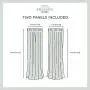 Exclusive Home Curtains Loha Linen Grommet Top Curtain Panel Pair, 52x84, Winter White