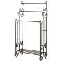 Kings Brand Furniture Metal Free Towel Rack Stand with Shelf, Pewter