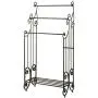 Kings Brand Furniture Metal Free Towel Rack Stand with Shelf, Pewter Kings Brand Furniture Metal Free Towel Rack Stand with Shelf, Pewter