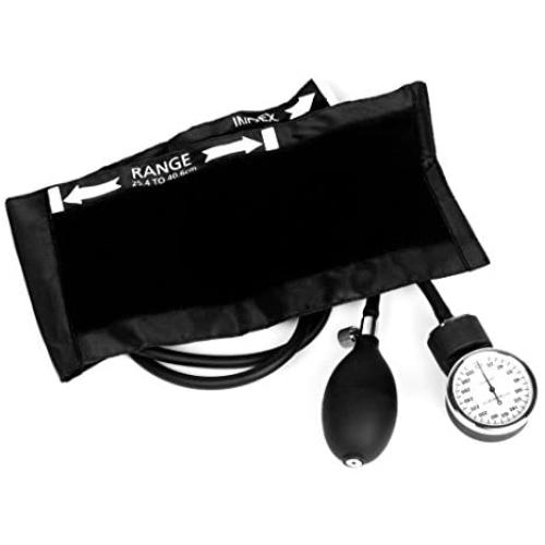 Ever Dixie EMS Deluxe Aneroid Sphygmomanometer Blood Pressure Cuff (Black)
