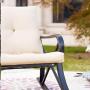 PatioFestival Cushioned Metal Outdoor Conversation Sets,8 PCs All Weather Padded Furniture Sectional Sofa Sets w/Loveseat,Rocking Chairs,Coffee Table for Yards,Gardens,Porches (8 PCS-1, Khaki)