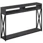 Convenience Concepts Tucson Deluxe 2-Tier Console Table, Charcoal Gray/Black Convenience Concepts Tucson Deluxe 2-Tier Console Table, Charcoal Gray/Black