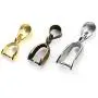 Linsoir Beads Metal Pinch Clip Bail Bead Pendant Connector Jewelry Findings Rhodium Plated 7X20mm Pack of 50