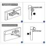 Door Closer Automatic Adjustable Mechanism, Hydraulic Gate Closer Easy Installation Residential and Commercial Door Arm Fitting Template for Middle-Weight Wood Metal Fire Doors