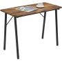 Writing Computer Desk Modern Simple Study Table Kids Desk Small Industrial Home Office Wood Work Desk with Metal Legs Tiny Desk for Bedroom, 39.4 x 18.9 x 29.1 inch Vintage Brown