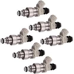 Fuel Injectors Parts,ROADFAR 4 Hole Engine Fuel Injector Kits Fit for 1996-1998 Toyota 4Runner,1992-1993 Toyota Camry Lexus ES300,1995-1998 Toyota T100 Tacoma 23250-62030,Set of 6