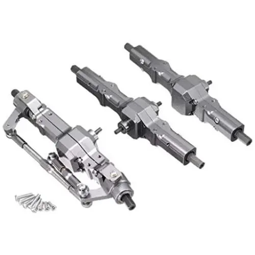 dailymall 1/16 6-Wheel Drive Metal Front Middle Rear Bridge Axles Parts for WPL RC Car dailymall 1/16 6-Wheel Drive Metal Front Middle Rear Bridge Axles Parts for WPL RC Car