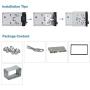 PUMPKIN Universal Double Din Mounting Metal Installation Kit Fitting Cage for 2 DIN in Dash Car Stereo Radio