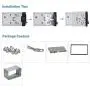 PUMPKIN Universal Double Din Mounting Metal Installation Kit Fitting Cage for 2 DIN in Dash Car Stereo Radio