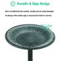 VCUTEKA 28 Inch Height Birdbath Lightweight Pedestal Bird Bath for Outdoor Garden (Green)