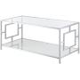 Convenience Concepts Town Square Chrome Coffee Table, Clear Glass / Chrome Frame