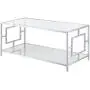 Convenience Concepts Town Square Chrome Coffee Table, Clear Glass / Chrome Frame Convenience Concepts Town Square Chrome Coffee Table, Clear Glass / Chrome Frame