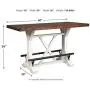 Signature Design by Ashley Valebeck Counter Height Dining Room Table, White/Brown