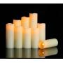 HANZIM Flameless Candles Battery Operated Candles 4'' 5'' 6'' 7'' 8'' 9'' Set of 9 Ivory Real Wax Pillar LED Candles with 10-Key Remote and Cycling 24 Hours Timer (Ivory 9 Pack)