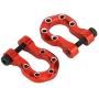 Dilwe 2pcs Trailer Hooks Crawler Metal RC Trailer Hook 1/10 RC Car Decoration Parts Fit for TRAXXAS TRX-4 1/10 RC Crawler(Red)