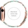 YGTIECS Resin Apple Watch Band Compatible with Apple Watch 38mm/40mm, top Resin Combine with Stainless Steel Connector for iwatch Band Series 6 5 4 3 2 1 for Women and Men-Emerald Red