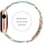 YGTIECS Resin Apple Watch Band Compatible with Apple Watch 42mm/44mm, top Resin Combine with Stainless Steel Connector for iwatch Band Series 6 5 4 3 2 1 for Women and Men-Emerald Red